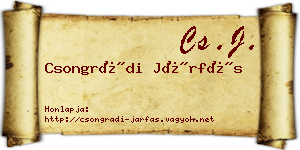 Csongrádi Járfás névjegykártya